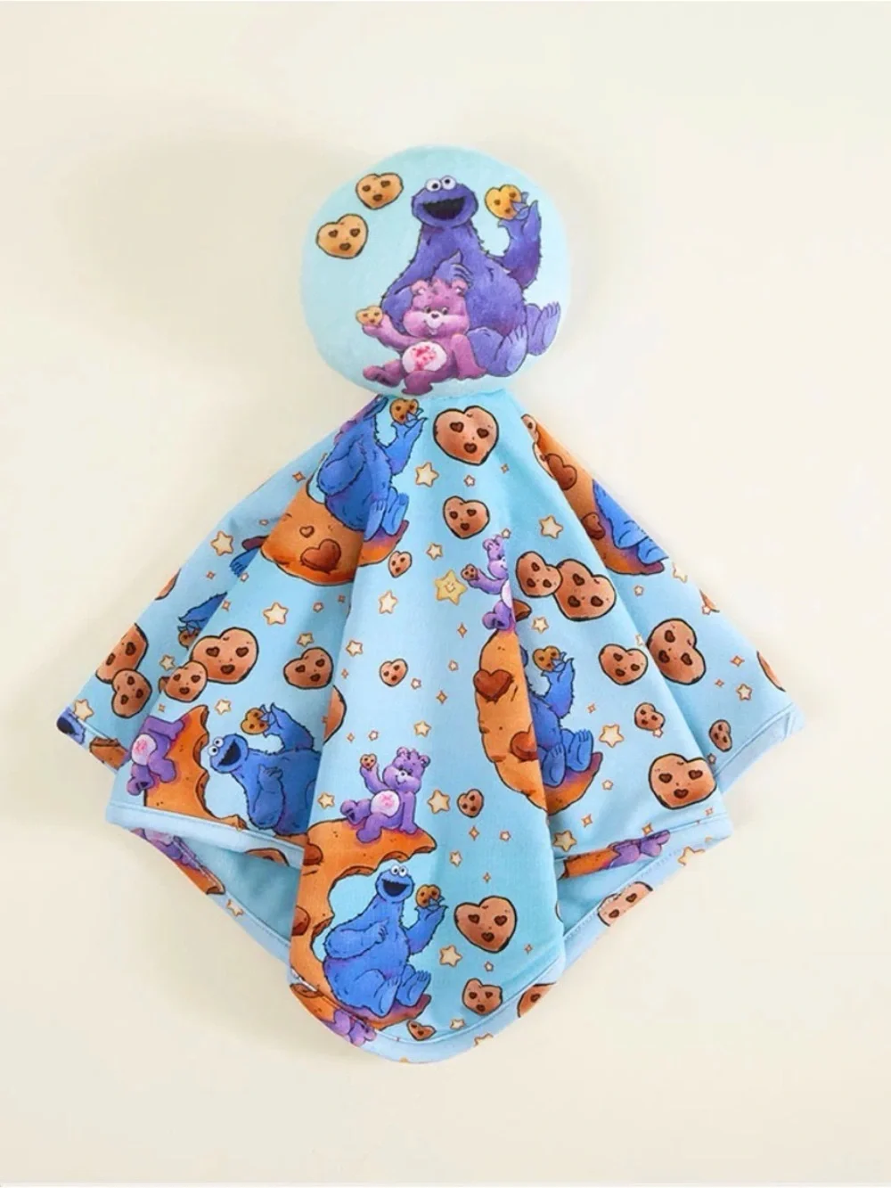 Posh Peanut Blue Cookie Monster & Care Bear Lovey